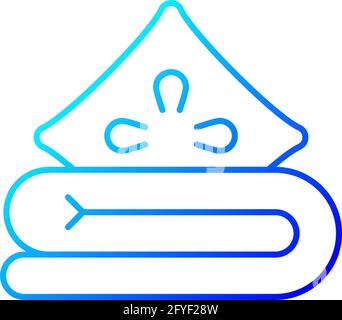 Bed linen gradient linear vector icon Stock Vector