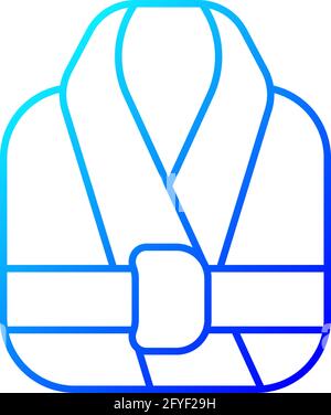 Bath robe gradient linear vector icon Stock Vector