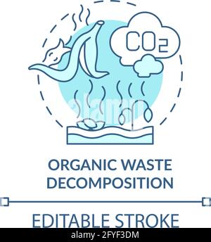 Organic waste decomposition concept icon Stock Vector