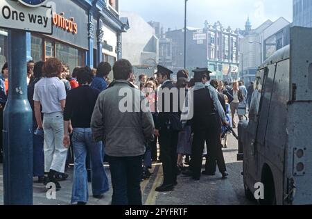 RUC, Royal Ulster Constabulary on streets of Derry, Londonderry, September 1978 Stock Photo