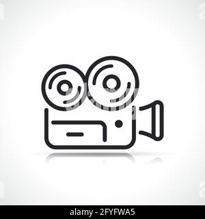 camera video or movie thin line icon Stock Vector