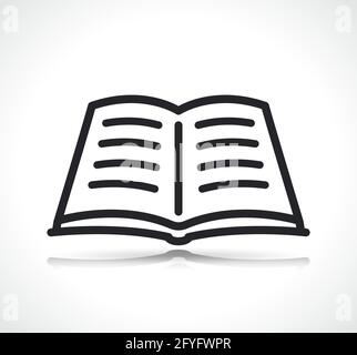 open book thin line icon isolated design Stock Vector