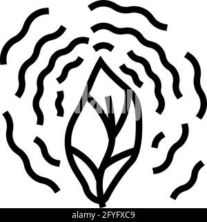 dry leaf phytotherapy line icon vector illustration Stock Vector Image ...