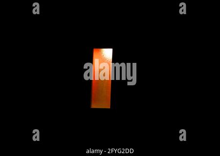 Orange Rectangular Window Surrounded by Black Stock Photo