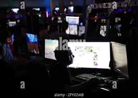 Esports tournaments and other gaming conventions during Dreamhack in Jönköping, Sweden. Stock Photo