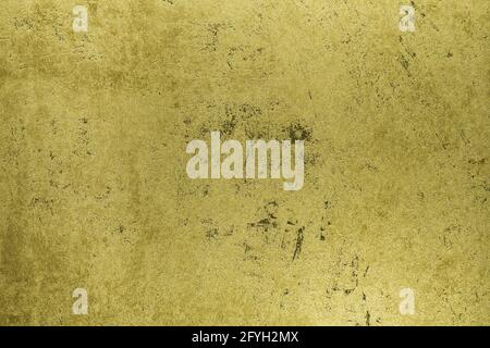 Green Golden Abstract Surface with Painted Grunge Background Texture Stock Photo