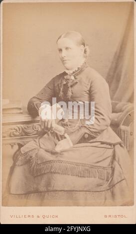 Victorian Bristol CDV (Carte De Visite) Showing a Seated Lady Stock Photo