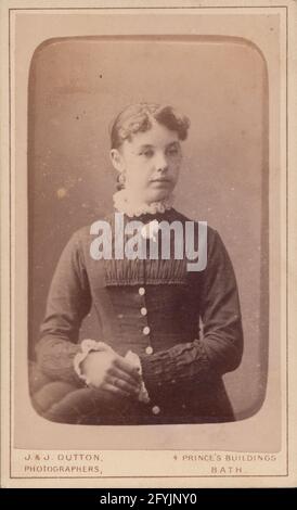 Victorian Bath, Somerset CDV (Carte De Visite) Showing a Young Lady Stock Photo