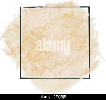 watercolor splash or brush stroke with frame for text vector illustration Stock Vector