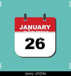 a mini calendar with month and date on tint background Stock Vector