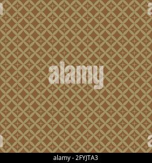 a four petals flower seamless pattern in brown color Stock Vector