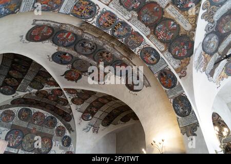 Prague dome caste building detail close up Stock Photo