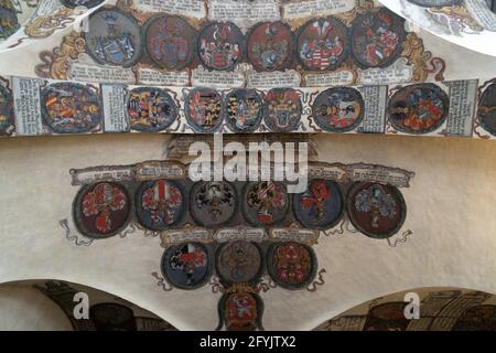 Prague dome caste building detail close up Stock Photo