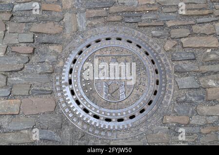 Prague dome caste building detail close up Stock Photo