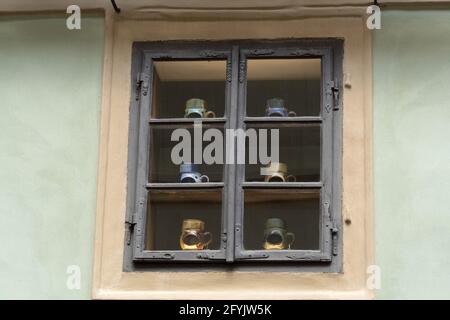 Prague dome caste building detail close up Stock Photo