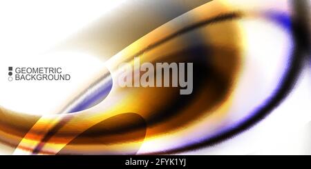 Geometric abstract background with waves in blurred colors Stock Vector