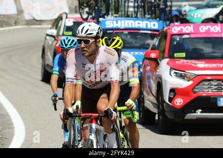 Alpe di Mera, Alpe di Mera (VC), Italy, 28 May 2021, The climb to Alpe Agogna hill during Stage 19 of Giro D&#39;Italia 2021 - Abbiategrasso - Alpe di Mera, Giro d'Italia - Photo Claudio Benedetto / LM Stock Photo
