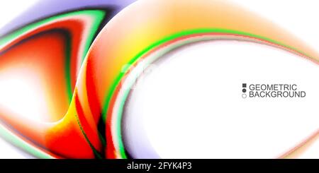 Geometric abstract background with waves in blurred colors Stock Vector