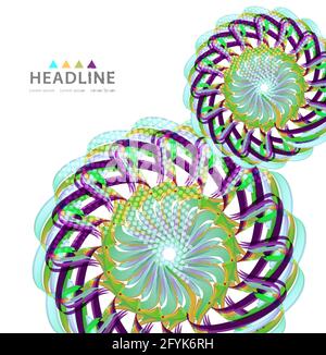 Brochure colorful header background design layout template Stock Vector