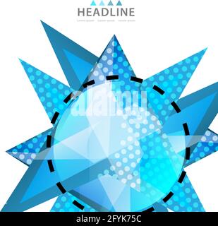 Brochure colorful header background design layout template Stock Vector