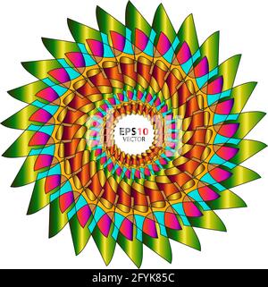 Abstract beautiful colorful vector circular mandala Stock Vector