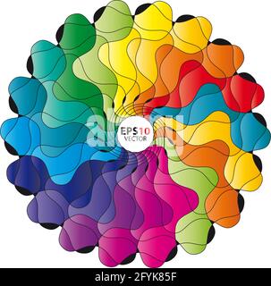 Abstract beautiful colorful vector circular mandala Stock Vector