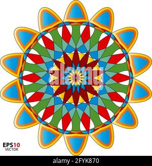 Abstract beautiful colorful vector circular mandala Stock Vector