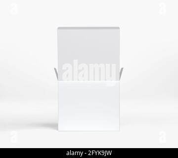 white cosmetic jar mockup with cap, Blank Box Packaging Realistic mockup template, 3d rendering isolated on light background Stock Photo