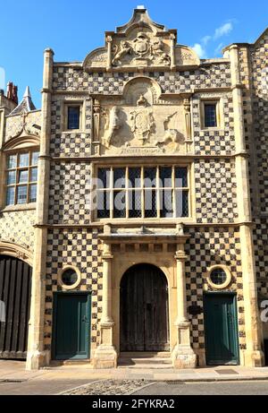 Kings Lynn, The Medieval Guildhall, entrance, Norfolk, England, UK Stock Photo