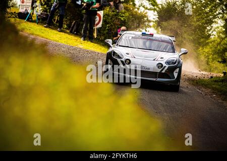 44 Hernandez Nicolas, Audebaud Jerémy, Team FJ, Alpine A110, action during the Rallye du Touquet 2021, 1st round of the Championnat de France des Rallyes 2021, from May 27 to 29 in Le Touquet, France - Photo Bastien Roux / DPPI Stock Photo