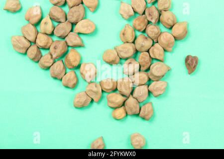 Dry turkish pulses on surface. Isolated  pulses .top view Stock Photo