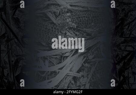 Luxury black metal gradient background with distressed closeup corn texture. Vector illustration Stock Vector