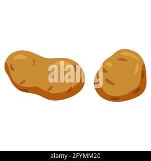 Potatoes, natural healthy organic nutrition product. Vector doodle cartoon flat trendy illustration hand drawn isolated Stock Vector