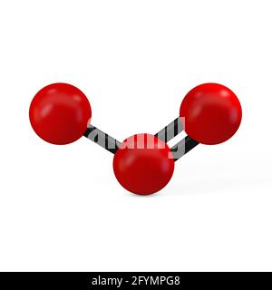 Ozone molecule, illustration Stock Photo