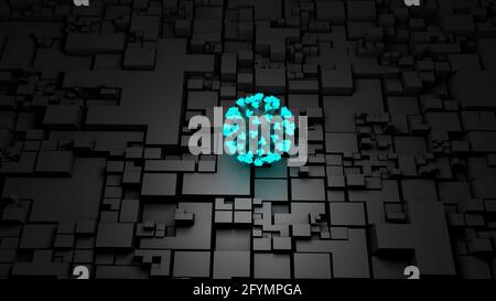 AI virus research, conceptual illustration Stock Photo