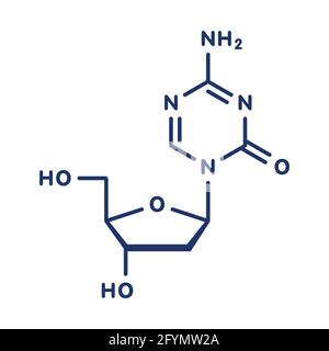 Decitabine drug molecule, illustration Stock Photo