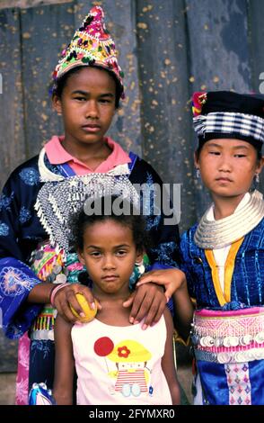 FRENCH GUYANA. HMONG VILLAGE OF CACAO (LAO MINORITY) LAOTIAN NEW YEAR Stock Photo