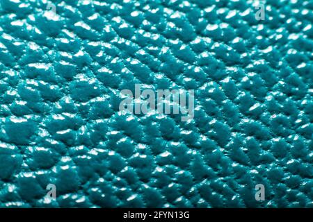 sky blue leather texture background surface stock photo.selective focus and blur effects Stock Photo