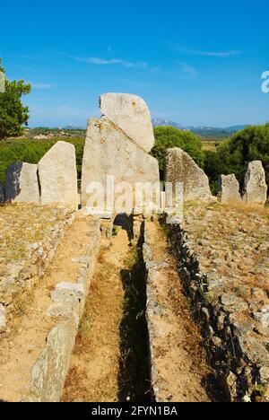 Italy, Sardinia, Tempio Pausania, Tomba dei Giganti di Pascaredda (the Giants' Tomb) Stock Photo
