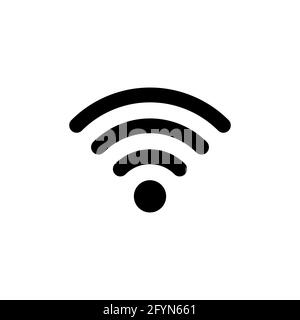 Wi-fi icon. Wireless technology symbol. Wifi pictogram. Vector isolated on white background Stock Vector