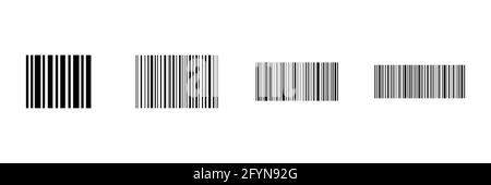 Barcode icon set. QR code collection. Vector illustration isolated on white background. Stock Vector