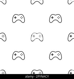 Joystick seamless pattern. Game console symbol pattern. Game controllers texture. Vector illustration Stock Vector
