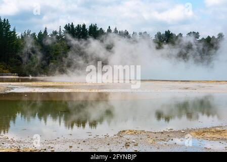 Natural wonders at Waiotapu Thermal Wonderland, Rotorua in New Zealand Stock Photo