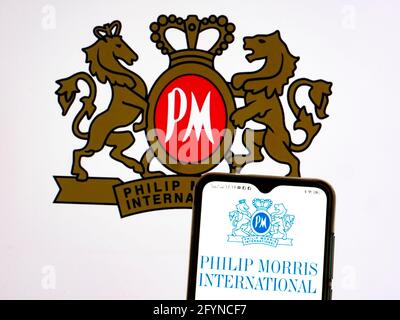 In This Photo Illustration A Philip Morris International Logo Is Seen in-this-photo-illustration-a-philip-morris-international-logo-is-seen