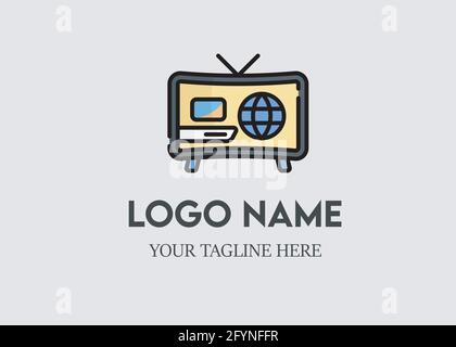 news media logo , call center logo or journalism icons. Stock Vector