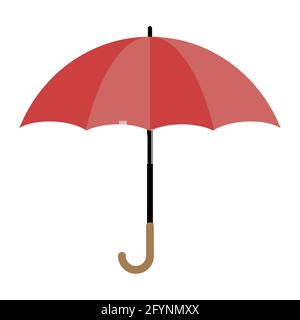 Umbrella flat icon vector design isolated on white background. Rain drop protection . Stock Vector