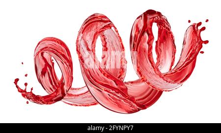 Berry juice splash isolated on white background Stock Photo
