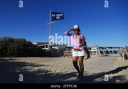 Illustration Saint Tropez and Ramatuelle. Pampelonne Beach, legendary Club ‘Le Club 55’ owner Patrice de Colmont Saint Tropez, southeastern France, on May 2021. Photo by Christian Liewig/ABACAPRESS.COM Stock Photo