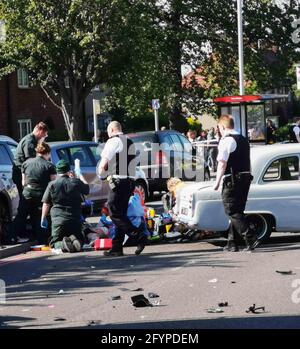 London Sutton Saturday 29 May 2021 A Road Traffic accident in St ...