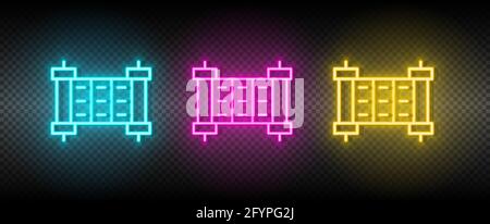 Commandment symbol neon vector icon Stock Vector